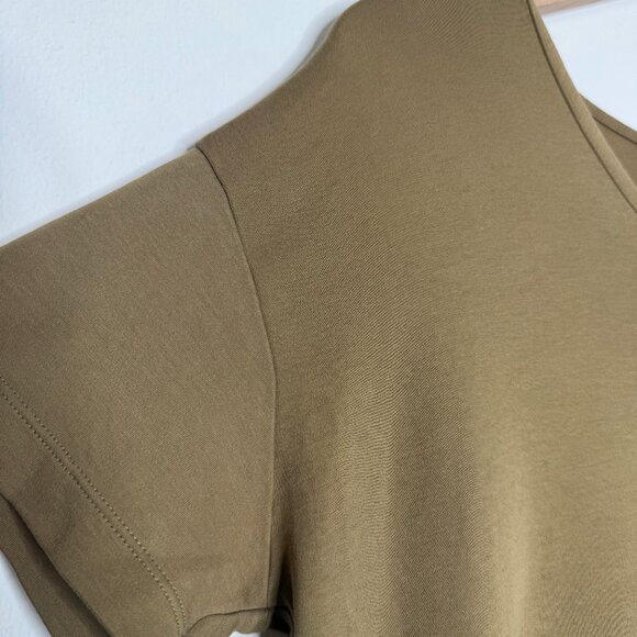 Prologue | Casual Olive Tan V-Neck T-Shirt Dress - XS - Picture 4 of 5